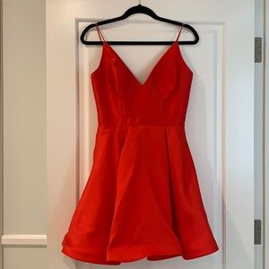Satin Red Dress